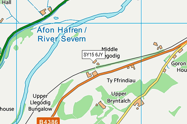 SY15 6JY map - OS VectorMap District (Ordnance Survey)