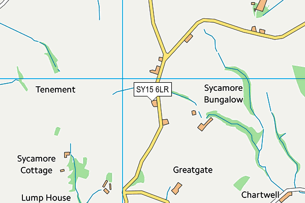 SY15 6LR map - OS VectorMap District (Ordnance Survey)