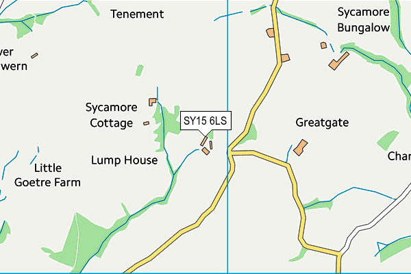 SY15 6LS map - OS VectorMap District (Ordnance Survey)