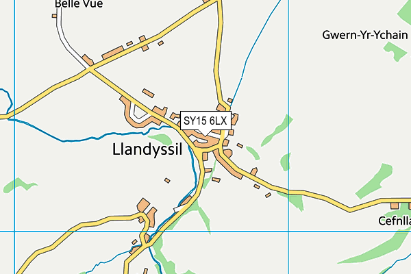 SY15 6LX map - OS VectorMap District (Ordnance Survey)