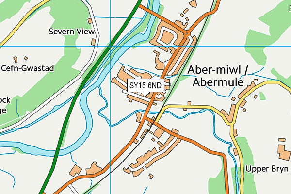 Abermule Primary School map (SY15 6ND) - OS VectorMap District (Ordnance Survey)