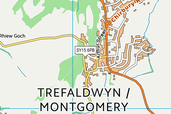 SY15 6PB map - OS VectorMap District (Ordnance Survey)