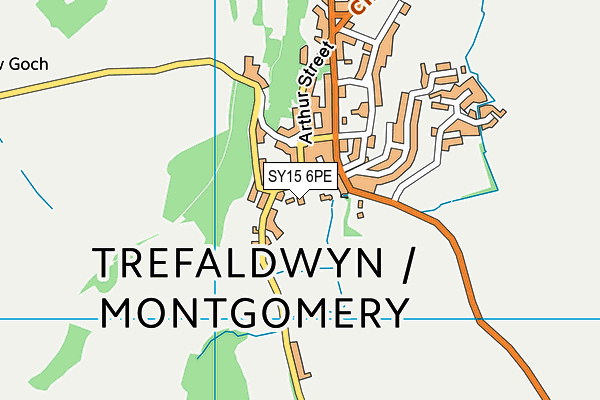 SY15 6PE map - OS VectorMap District (Ordnance Survey)