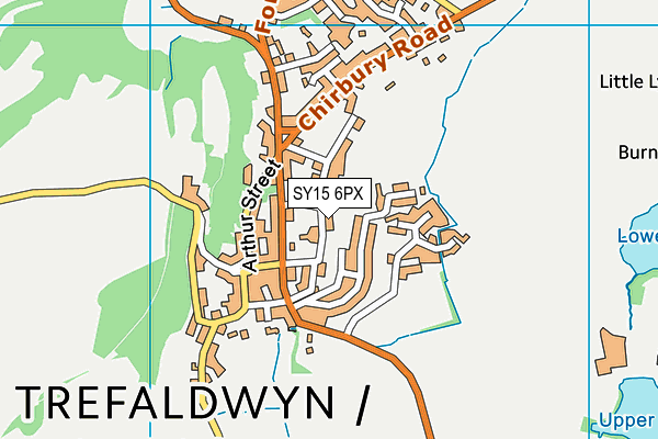 SY15 6PX map - OS VectorMap District (Ordnance Survey)