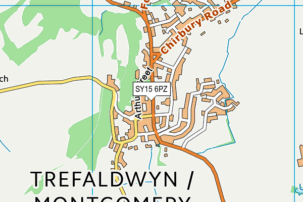SY15 6PZ map - OS VectorMap District (Ordnance Survey)