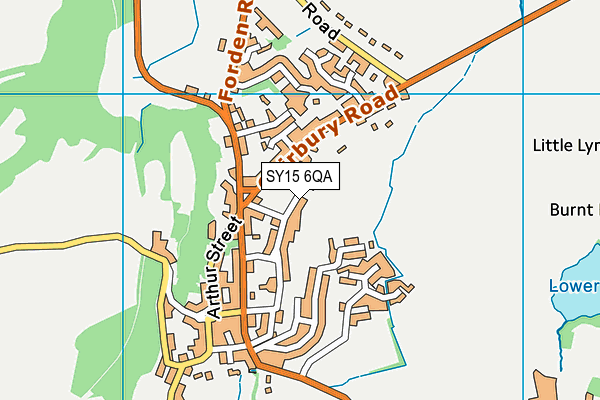 SY15 6QA map - OS VectorMap District (Ordnance Survey)