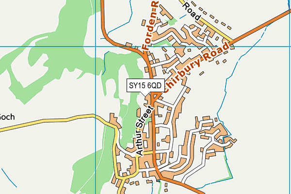 SY15 6QD map - OS VectorMap District (Ordnance Survey)