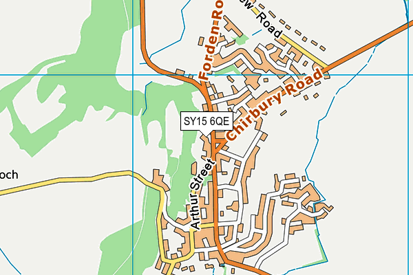 SY15 6QE map - OS VectorMap District (Ordnance Survey)