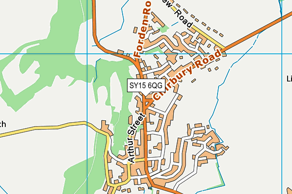SY15 6QG map - OS VectorMap District (Ordnance Survey)