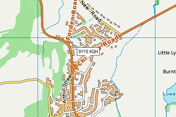 SY15 6QH map - OS VectorMap District (Ordnance Survey)