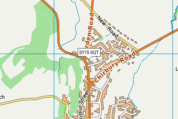 SY15 6QT map - OS VectorMap District (Ordnance Survey)