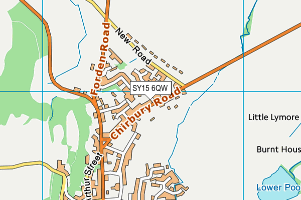 SY15 6QW map - OS VectorMap District (Ordnance Survey)