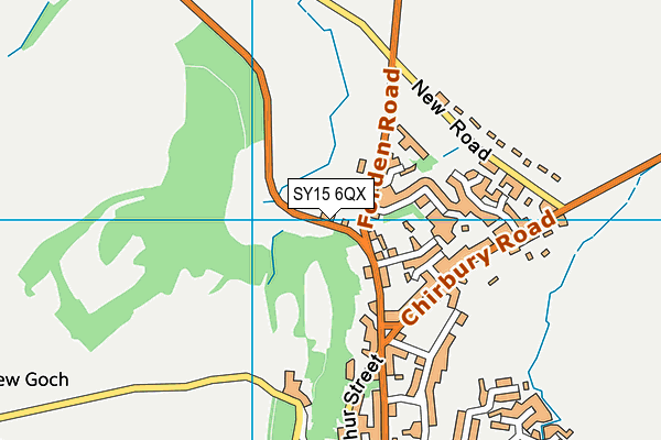 SY15 6QX map - OS VectorMap District (Ordnance Survey)