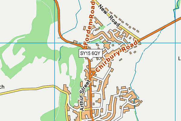 SY15 6QY map - OS VectorMap District (Ordnance Survey)