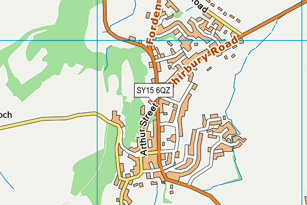 SY15 6QZ map - OS VectorMap District (Ordnance Survey)