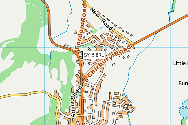 SY15 6RL map - OS VectorMap District (Ordnance Survey)