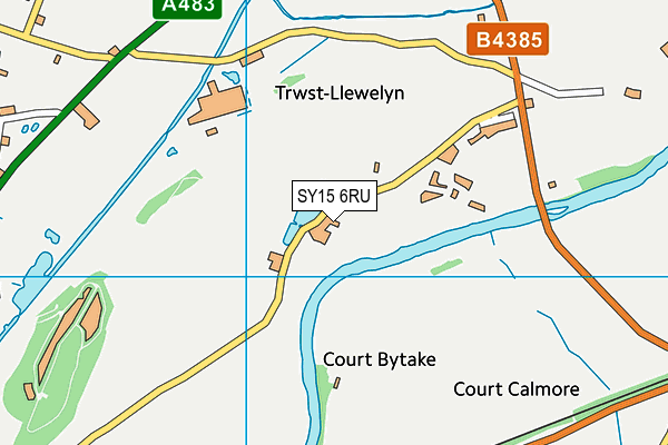 SY15 6RU map - OS VectorMap District (Ordnance Survey)