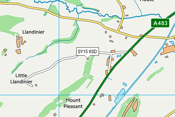 SY15 6SD map - OS VectorMap District (Ordnance Survey)