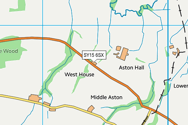 SY15 6SX map - OS VectorMap District (Ordnance Survey)