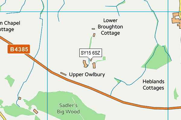 SY15 6SZ map - OS VectorMap District (Ordnance Survey)