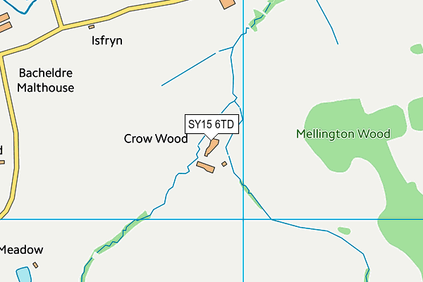 SY15 6TD map - OS VectorMap District (Ordnance Survey)