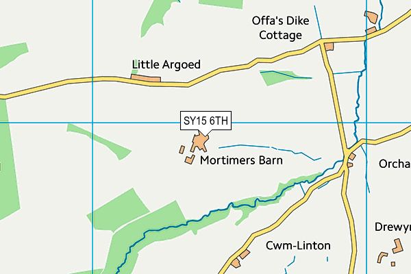 SY15 6TH map - OS VectorMap District (Ordnance Survey)