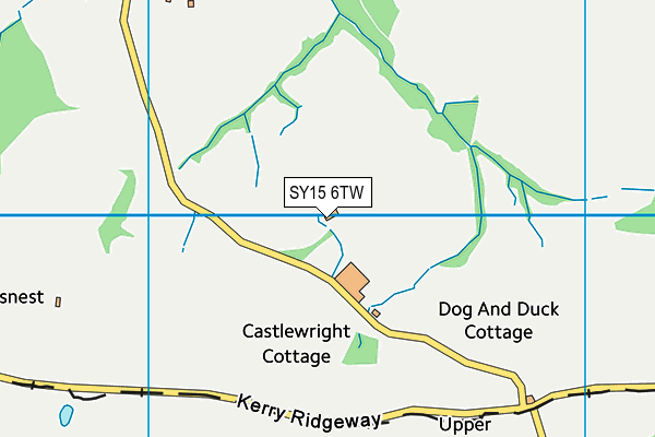 SY15 6TW map - OS VectorMap District (Ordnance Survey)