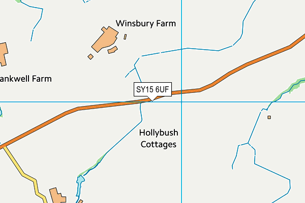 SY15 6UF map - OS VectorMap District (Ordnance Survey)