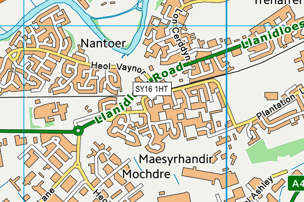 SY16 1HT map - OS VectorMap District (Ordnance Survey)