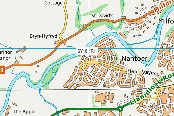 SY16 1RH map - OS VectorMap District (Ordnance Survey)