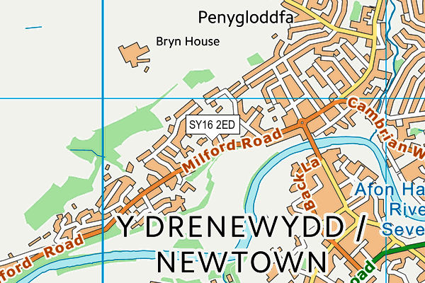 SY16 2ED map - OS VectorMap District (Ordnance Survey)