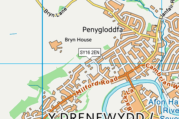 SY16 2EN map - OS VectorMap District (Ordnance Survey)