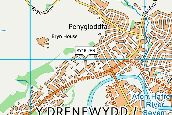 SY16 2ER map - OS VectorMap District (Ordnance Survey)