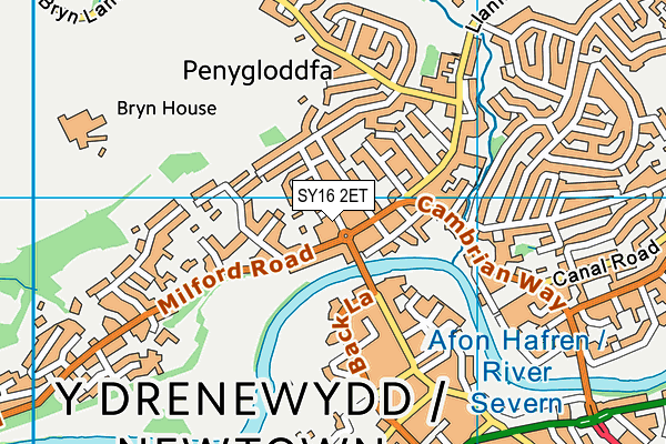 SY16 2ET map - OS VectorMap District (Ordnance Survey)