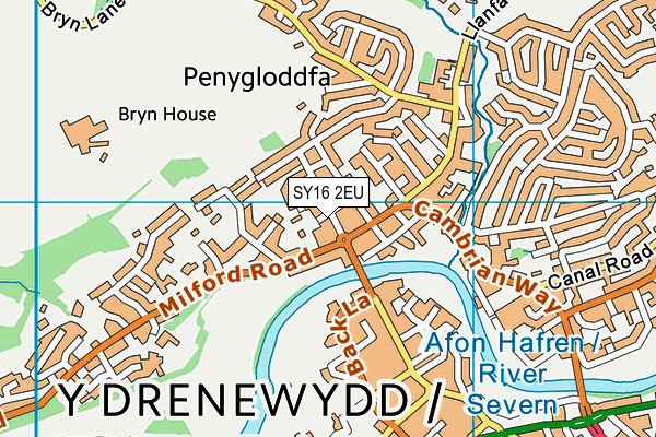 SY16 2EU map - OS VectorMap District (Ordnance Survey)