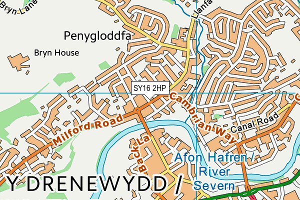 SY16 2HP map - OS VectorMap District (Ordnance Survey)