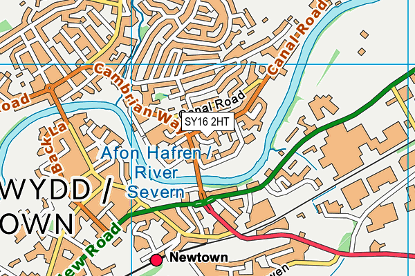 SY16 2HT map - OS VectorMap District (Ordnance Survey)