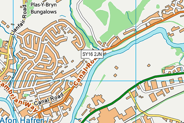 SY16 2JN map - OS VectorMap District (Ordnance Survey)