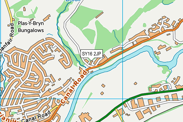 SY16 2JP map - OS VectorMap District (Ordnance Survey)