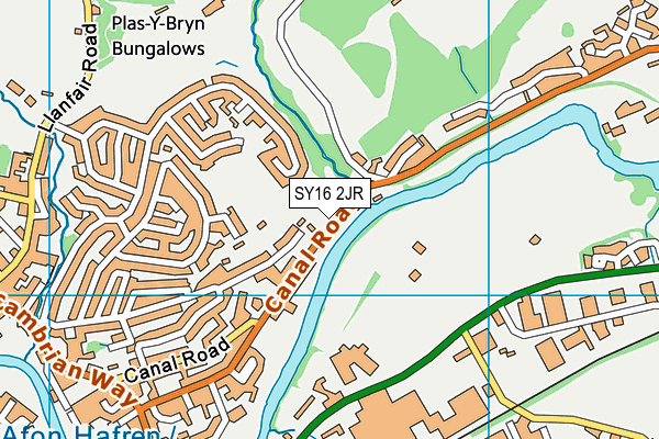 SY16 2JR map - OS VectorMap District (Ordnance Survey)