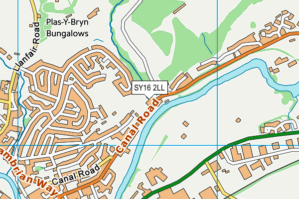 SY16 2LL map - OS VectorMap District (Ordnance Survey)