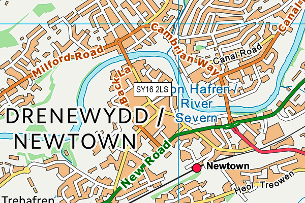 SY16 2LS map - OS VectorMap District (Ordnance Survey)