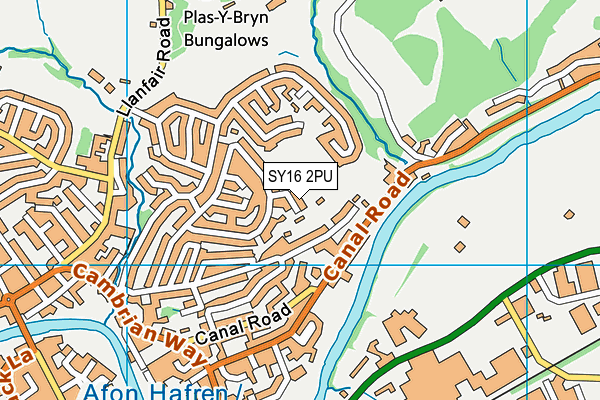 SY16 2PU map - OS VectorMap District (Ordnance Survey)