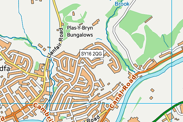 SY16 2QG map - OS VectorMap District (Ordnance Survey)