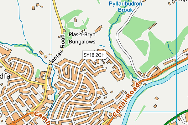 SY16 2QH map - OS VectorMap District (Ordnance Survey)