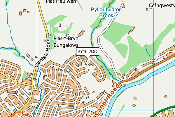 SY16 2QQ map - OS VectorMap District (Ordnance Survey)