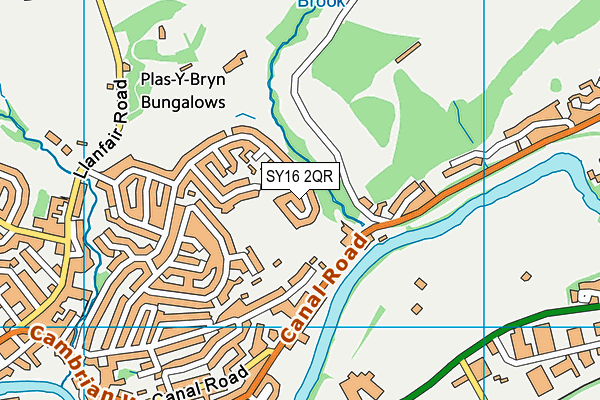 SY16 2QR map - OS VectorMap District (Ordnance Survey)