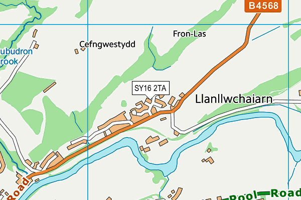 SY16 2TA map - OS VectorMap District (Ordnance Survey)