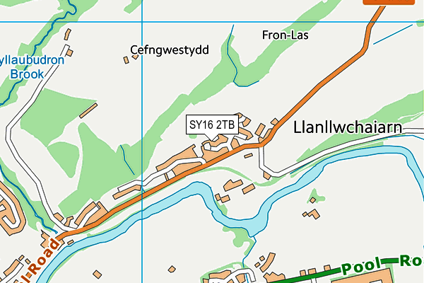 SY16 2TB map - OS VectorMap District (Ordnance Survey)