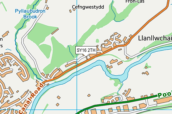 SY16 2TH map - OS VectorMap District (Ordnance Survey)